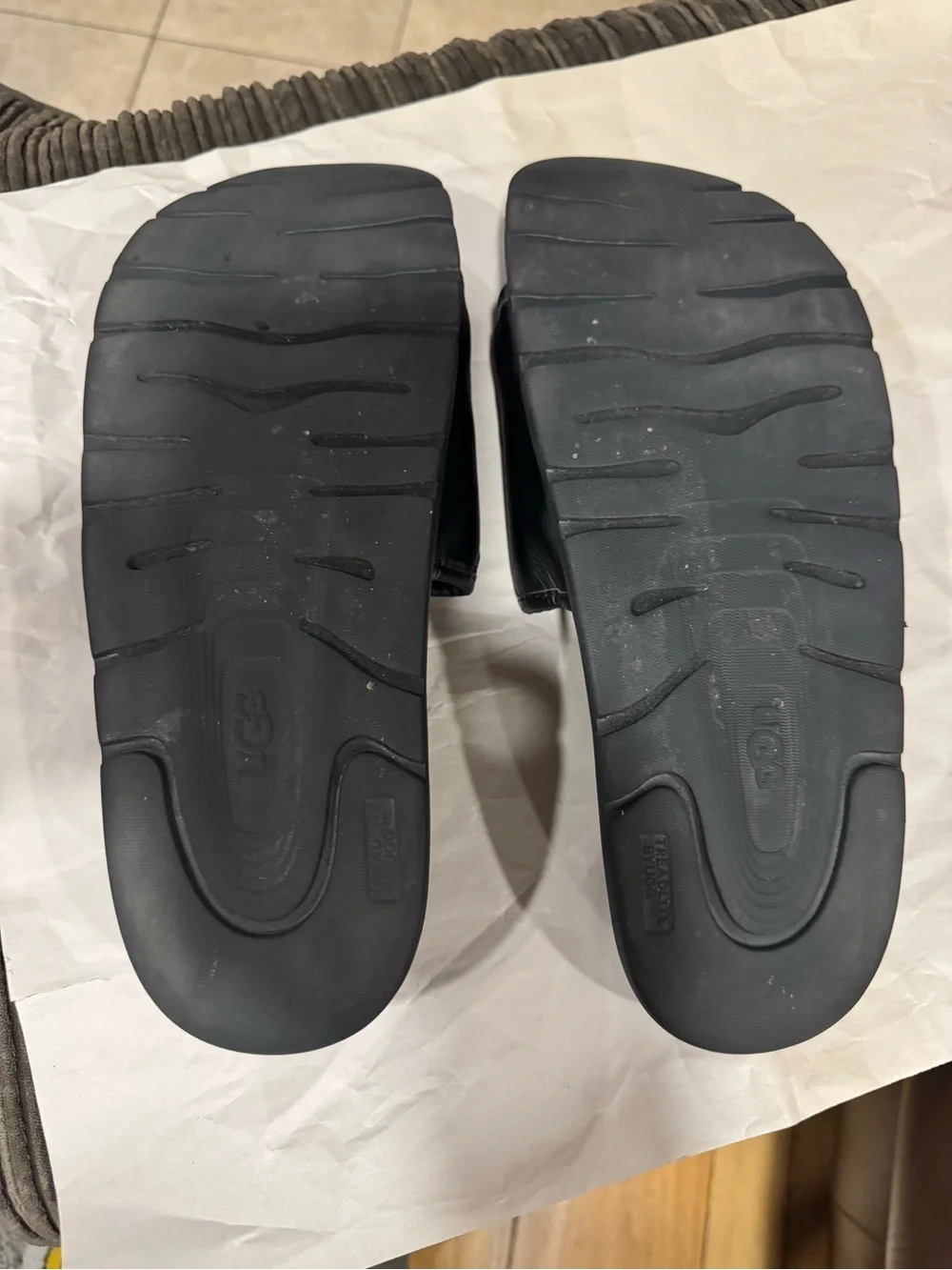 UGG Men's Black Mesh Slide Sandals
